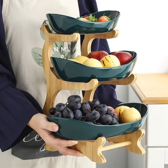 corbeille à fruits décoratif a plusieurs niveaux pour ranger vos aliments