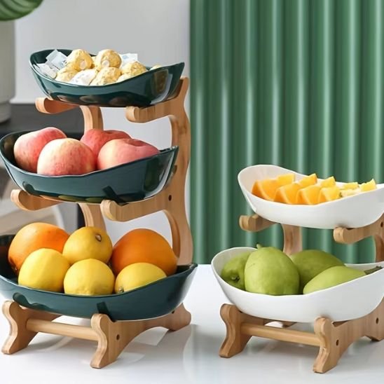 corbeille à fruits spacieux a plusieurs niveaux pour ranger vos aliments