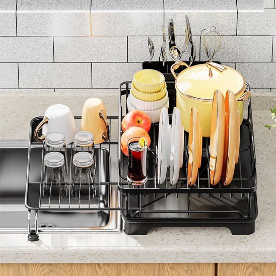 Egouttoir vaisselle parfait pour optimiser  l'espace dans votre cuisine