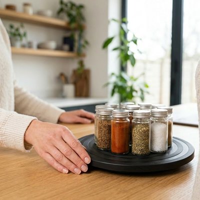 Plateau tournant idéale pour le rangement de vos épices