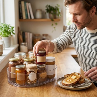 Plateau tournant​ idéale pour un rangement parfait des épices