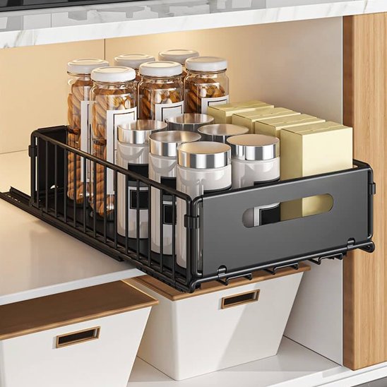 Tiroir coulissant idéal pour un rangement style moderne
